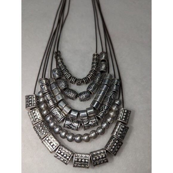 Boho Six Strand Charm Necklace Premier Design - Picture 4 of 9